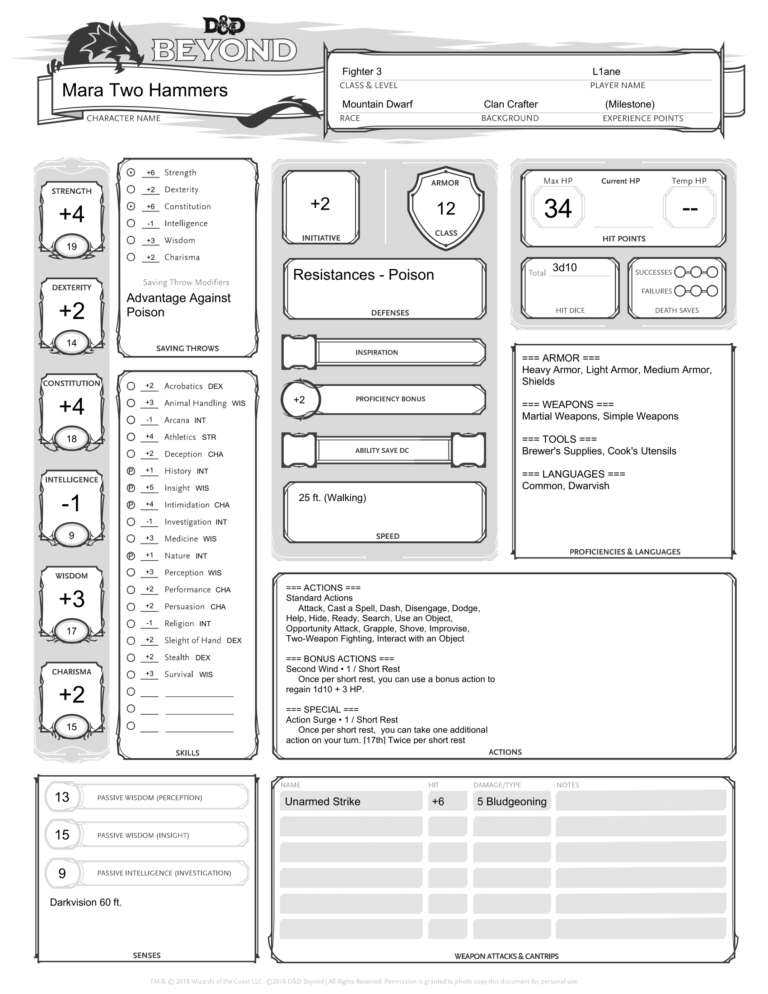 Astral Projections - Mara Two Hammers, Dwarf Fighter (D&D 5e) - d20 Radio