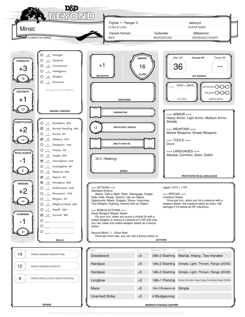 The Workshop - Minsc, Butt-Kicking for Goodness! (DND5e) - d20 Radio